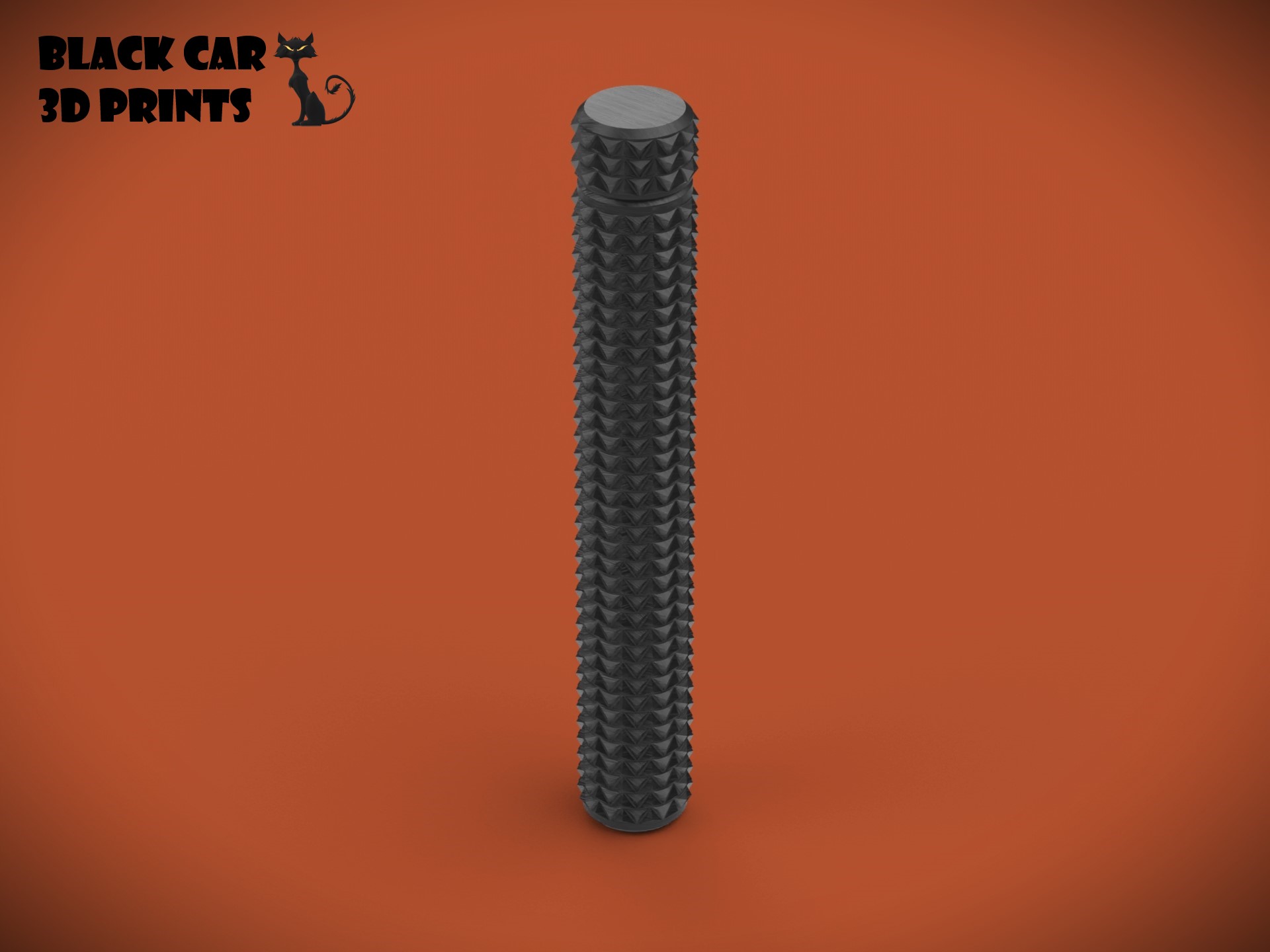 Screw Top Lid Rugged Cylindrical Container 100 mm Long Knurl Pattern.