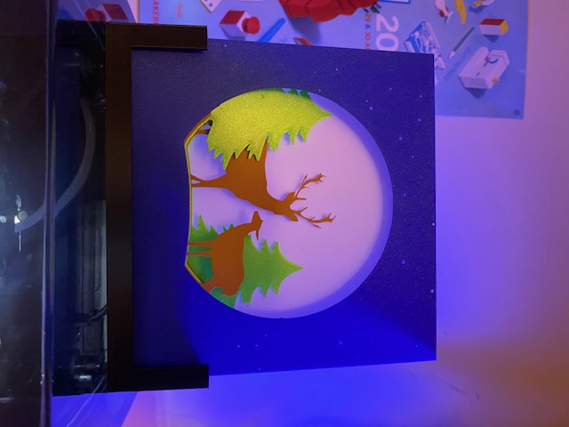 Deer landscape shadow box by Kevyn3D | Download free STL model ...