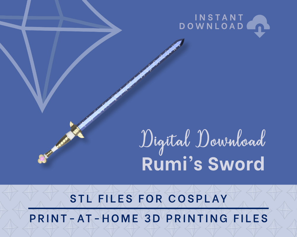 RUMI Sword STL FILES [Kpop Demon Hunters] | 3D Print Files | Instant Download| Cosplay Prop