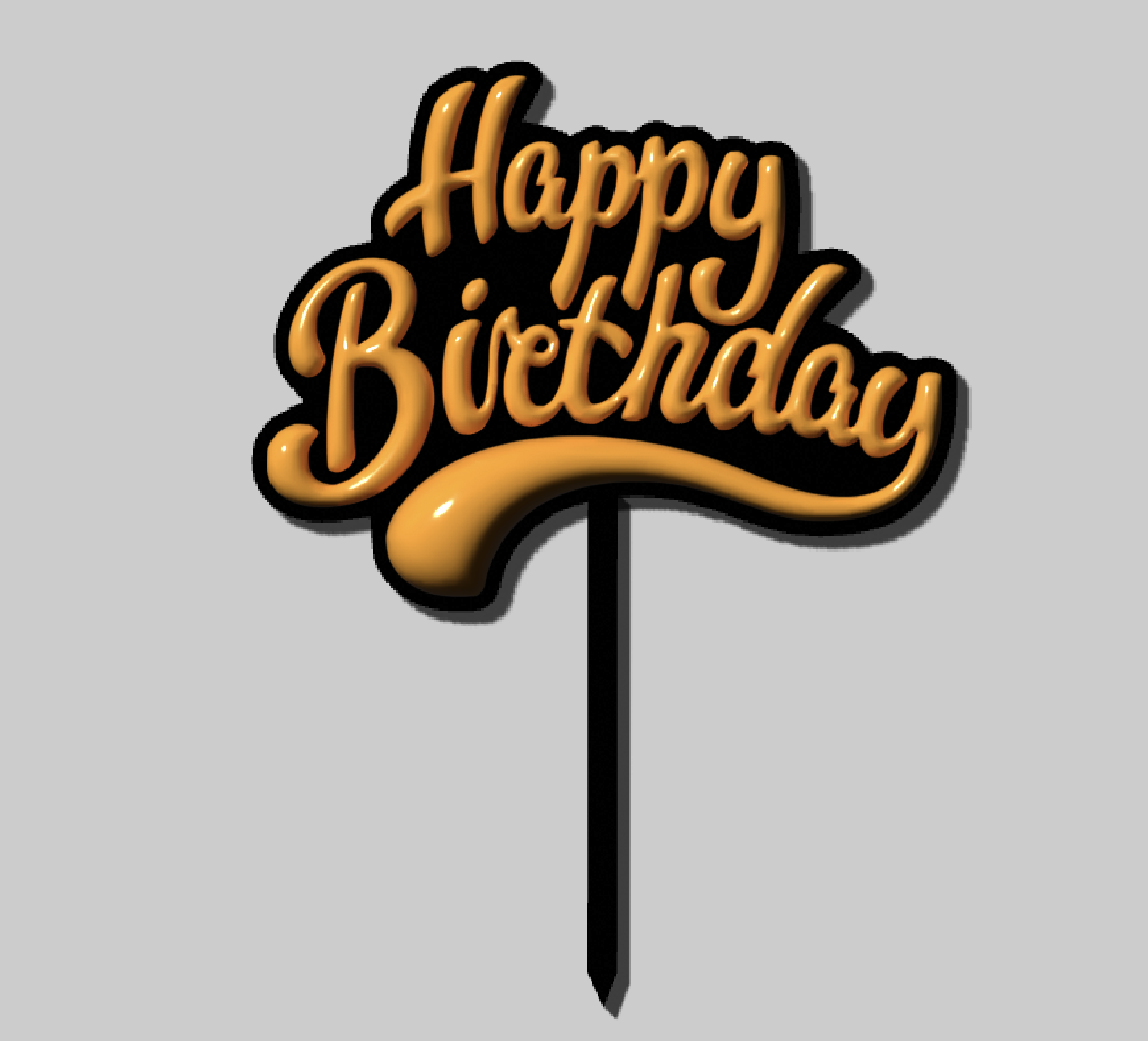 Happy Birthday pinprick by evax design | Download free STL model