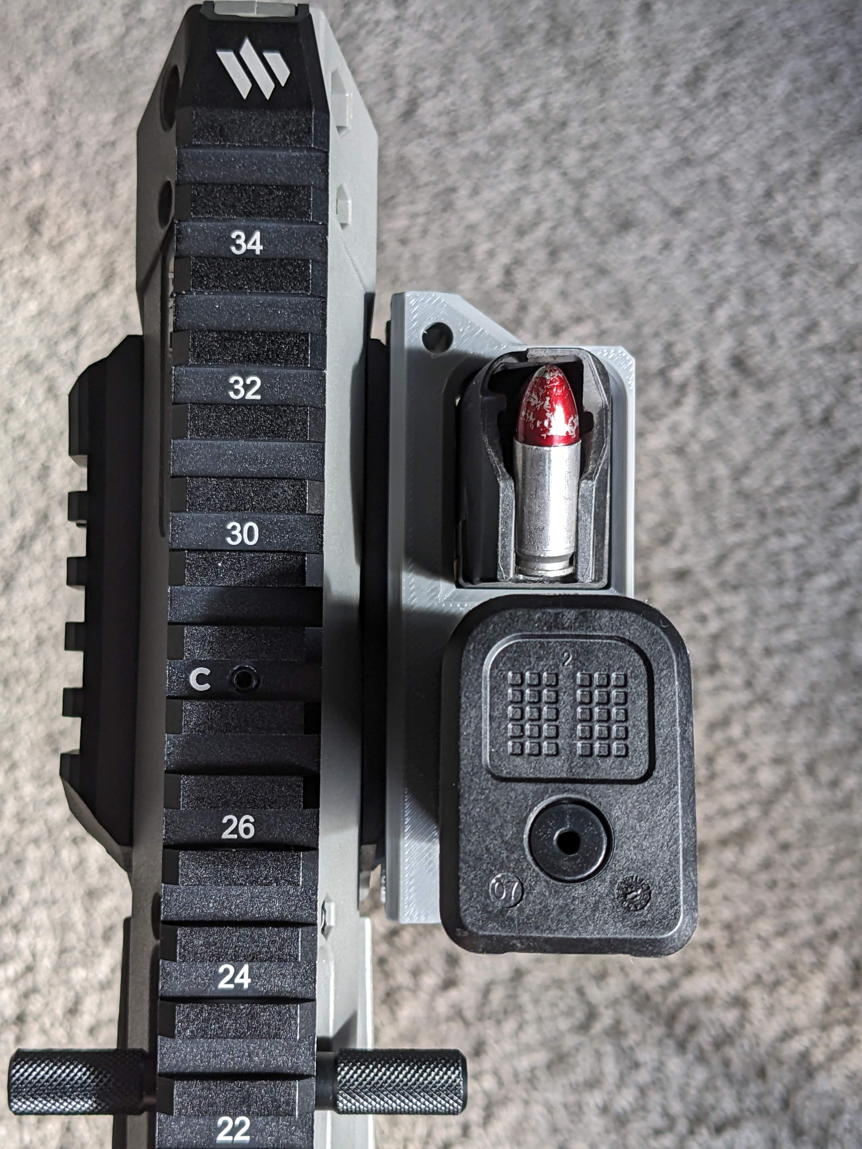 Over/Under Picatinny Glock Mag Holder by T3CHKOMMIE Download free STL model