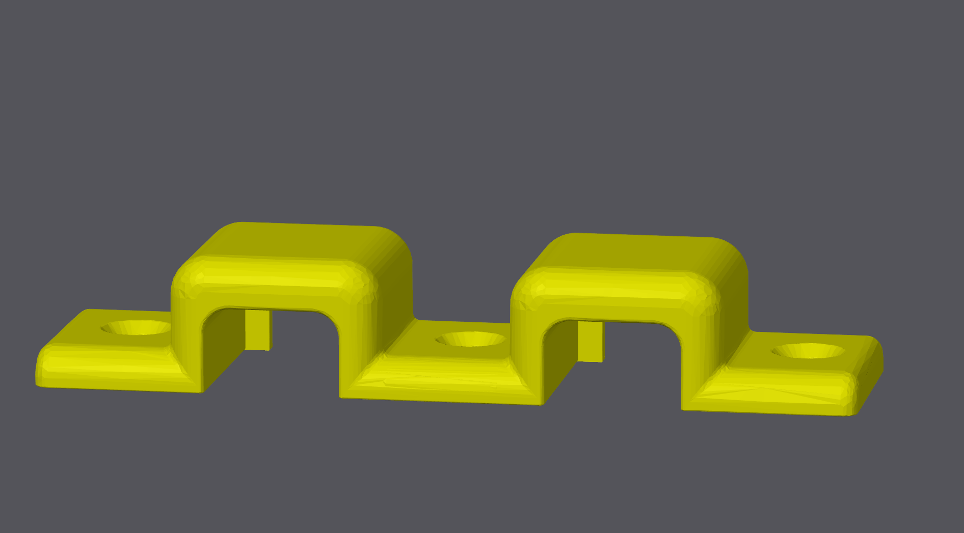 Double Under Desk USB Mount