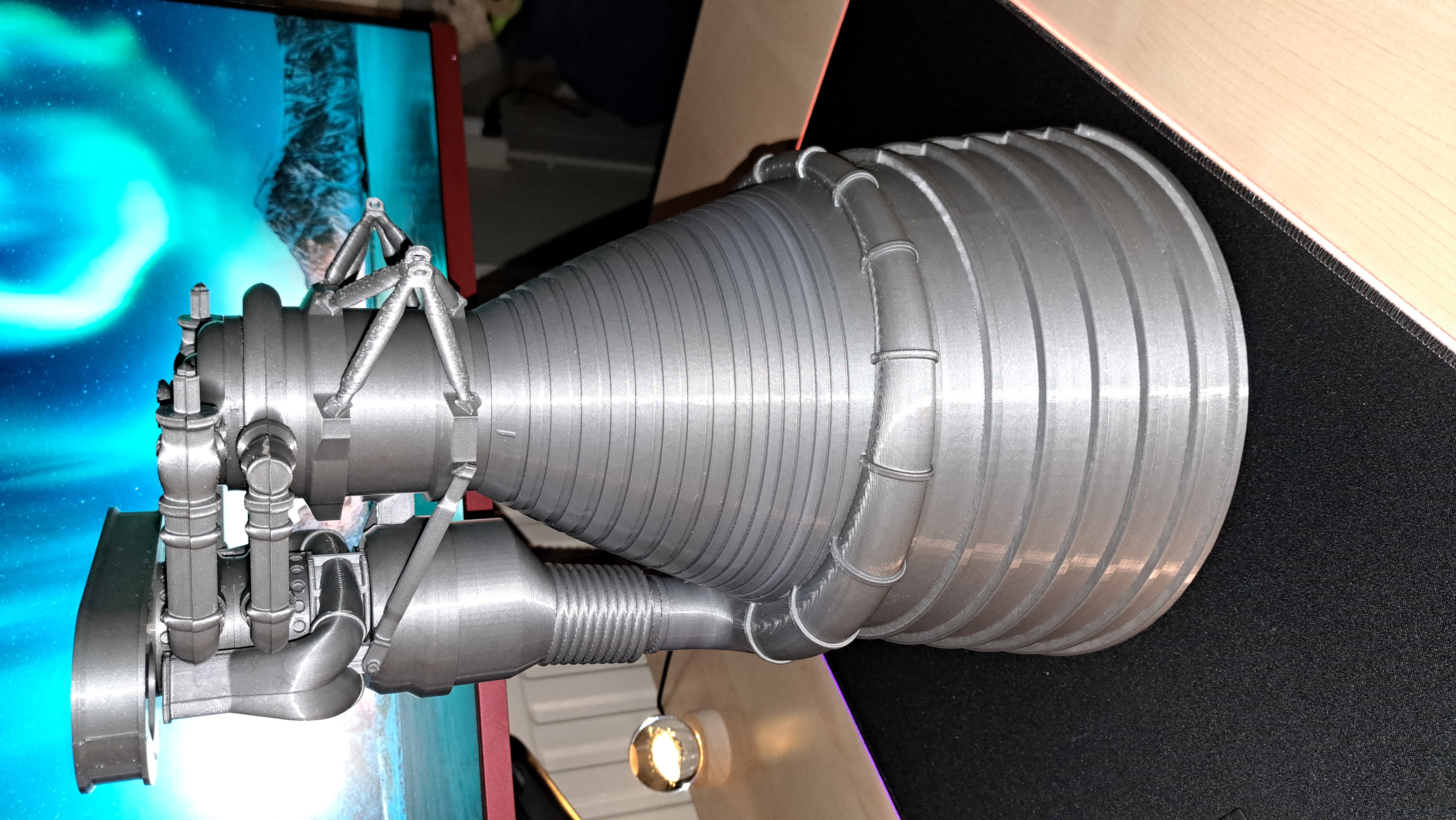 Rocketdine F1 engine 1:10 3D model thumbnail