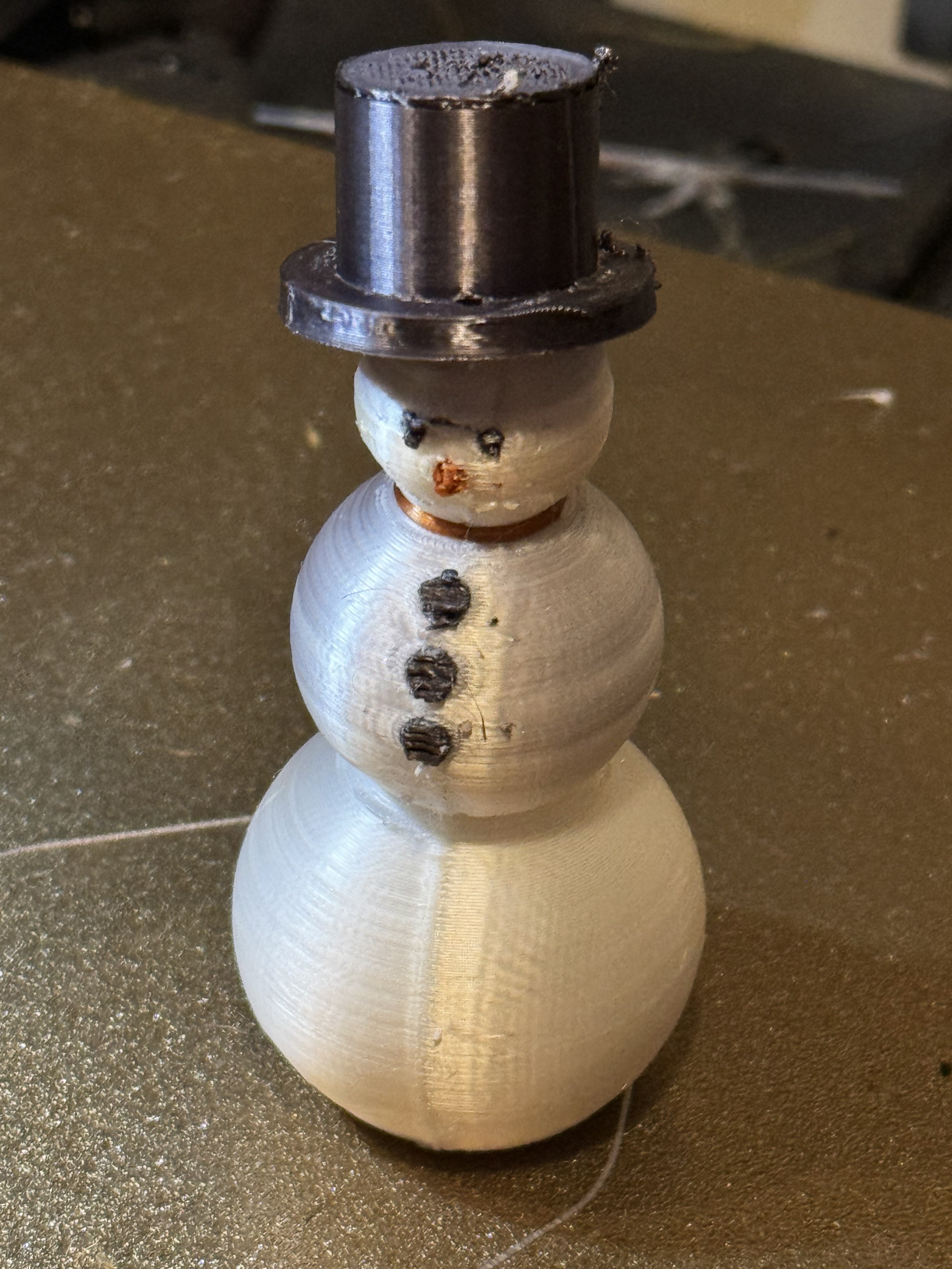 Cute Snowman with a Top Hat by Mr PJ | Download free STL model ...