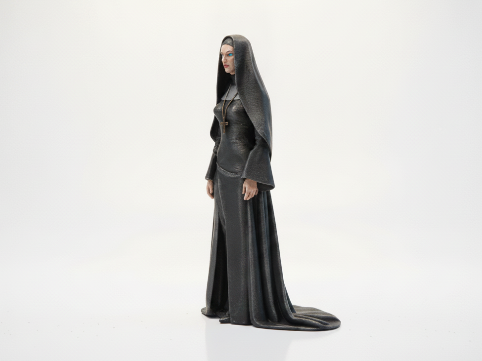 Elegant Nun Figurine Religious Statue 3D Printable