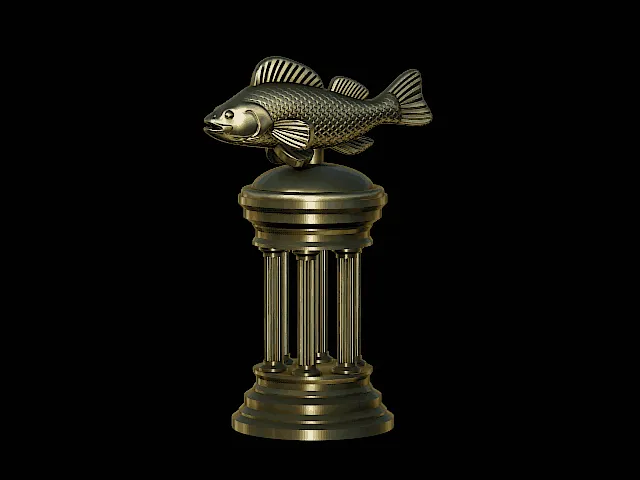 Cartoon European Perch Trophy – Design 1