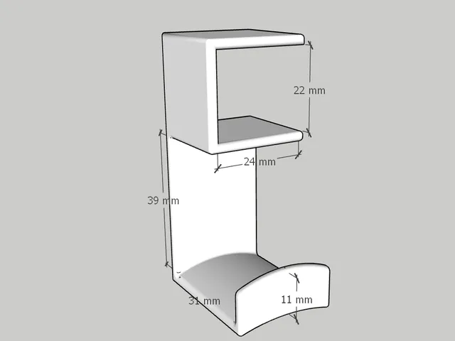 Hook for headphones on the shelf 22 mm