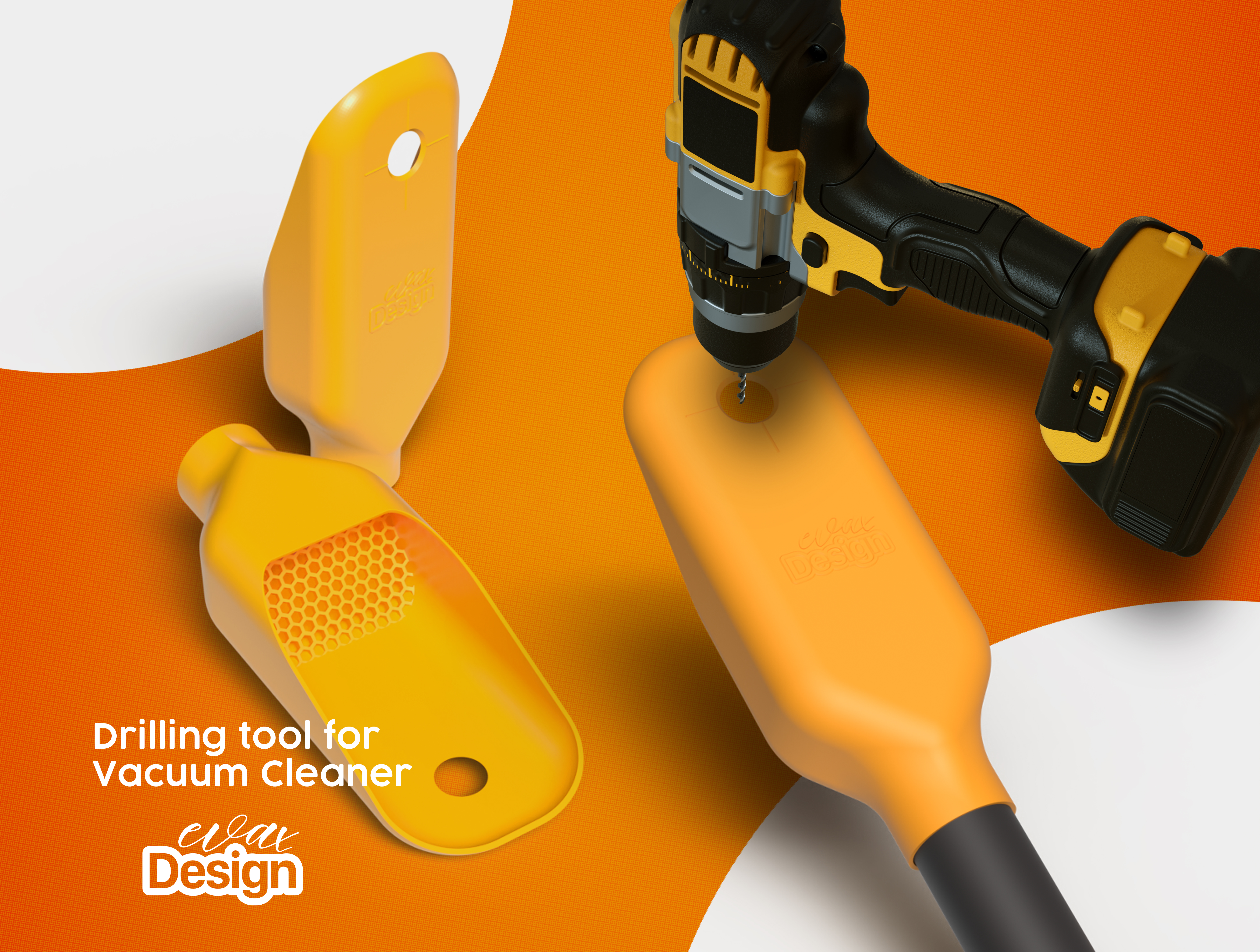 Drilling tool for vacuum cleaner - Vacuum-Assisted Drill Attachment