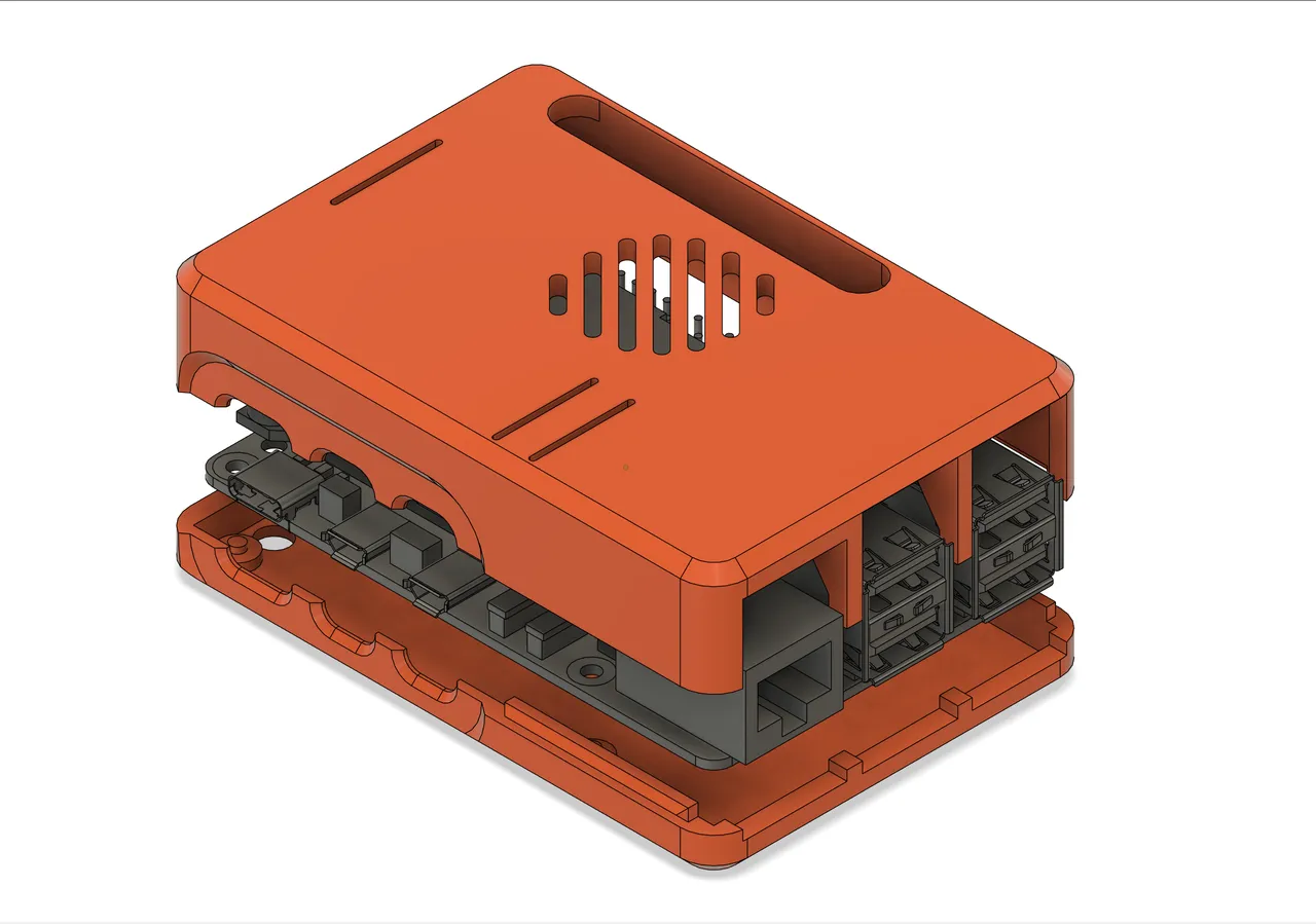Raspberry Pi 5 Case (snap fit) by pyrho, Download free STL model