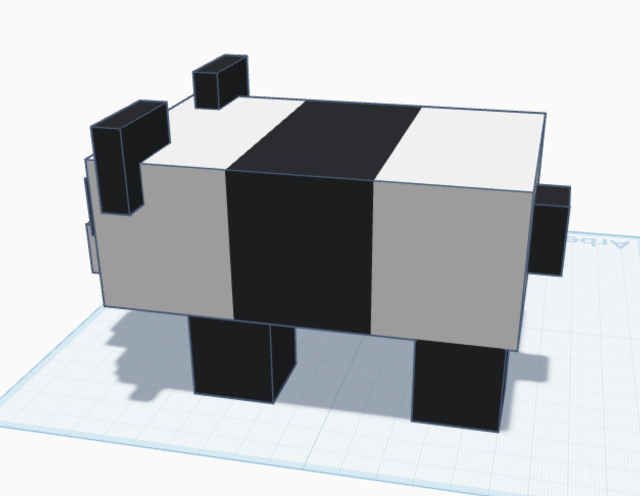 Miniatura 2 do modelo 3D Minecraft Panda
