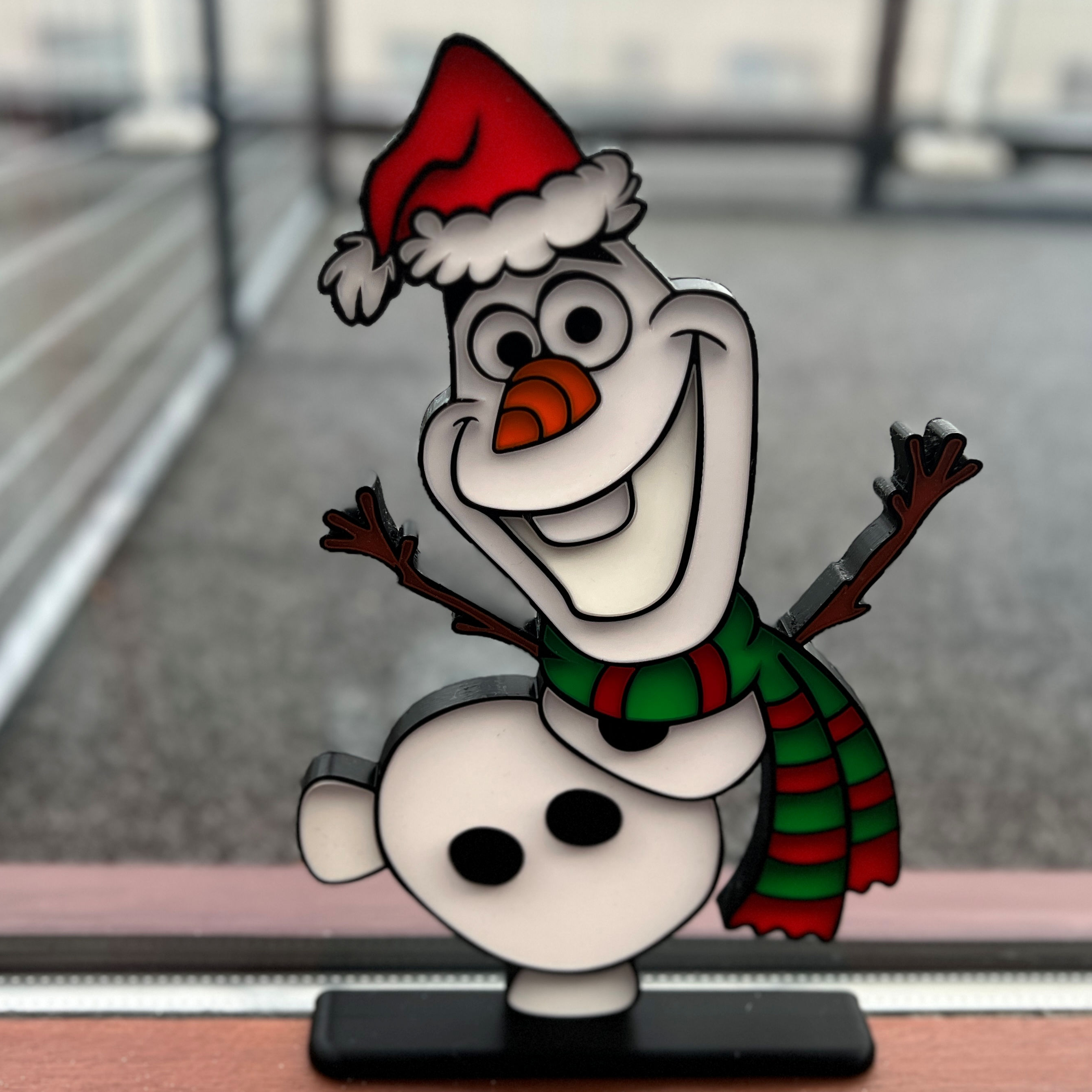 Olaf Christmas window ornament by Satellietje | Download free STL model ...