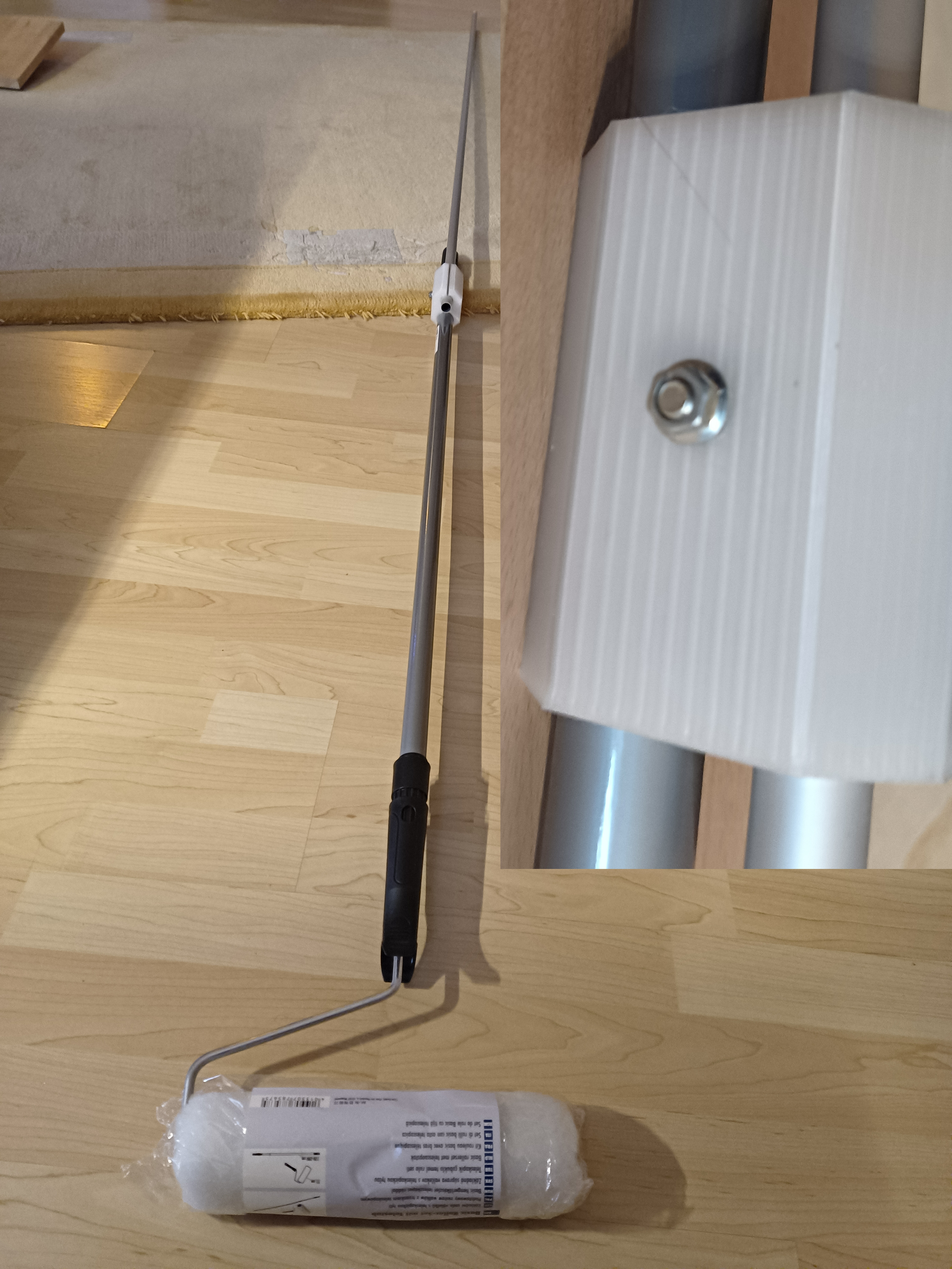 Hohe Wände oder Decken streichen? => Verlängerungsstück (PETG) drucken!