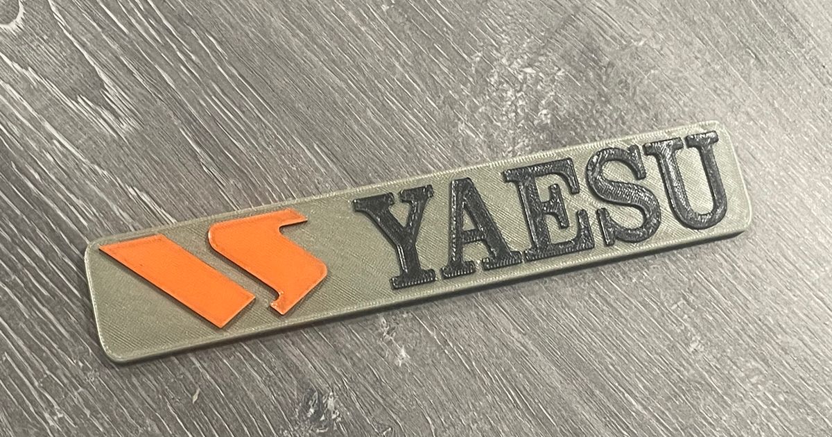 Yaesu logo by Ondřej Hladík | Download free STL model | Printables.com