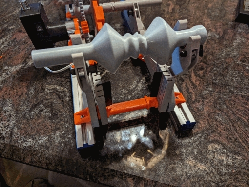 3030 Crossbar Remix for Pastamatic Filament Spool Winder