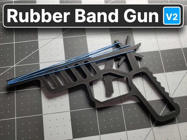 Rubber Band Gun (Print-In-Place)