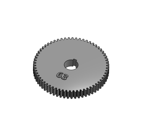 Lathe Change Gear 7x10 or 7x12 Minilathe - 63 tooth for metric threads