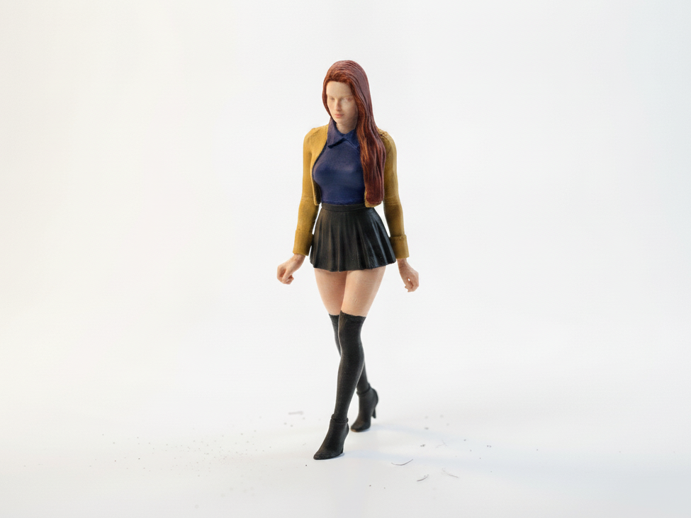 Cute Outfit Girl Figurine Chibi 3D Printable