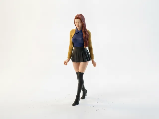 Cute Outfit Girl Figurine Chibi 3D Printable