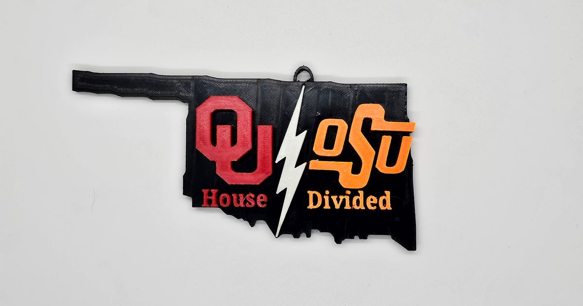 Oklahoma House Divided OU/OSU by Andrew Gosnell Download free STL
