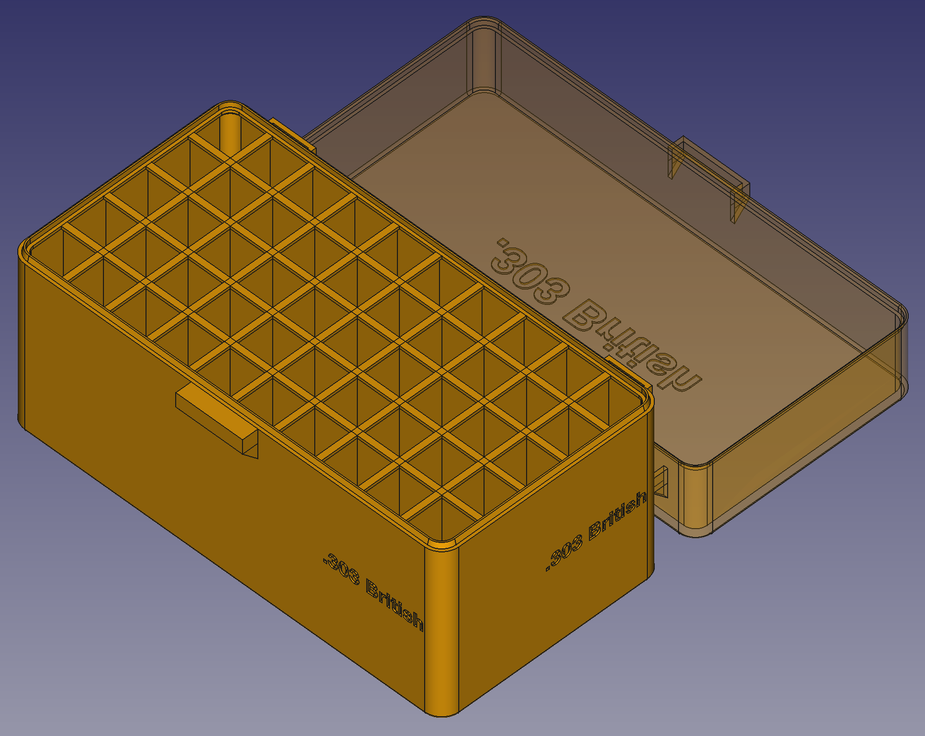 .303 British, Head Up, Spring Latch, PIP Hinge Modular Ammo Box