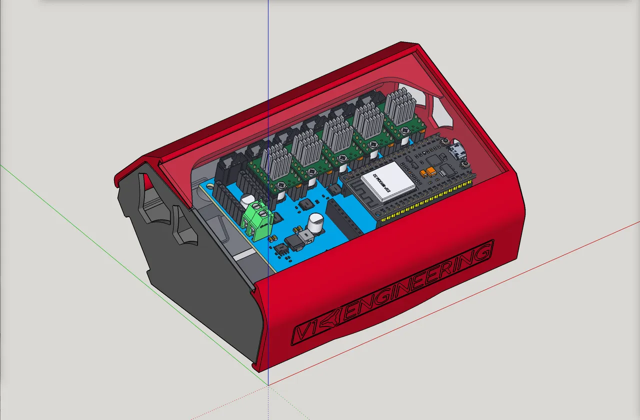 LowRider v3 Jackpot CNC Controller Board case with 25mm added room