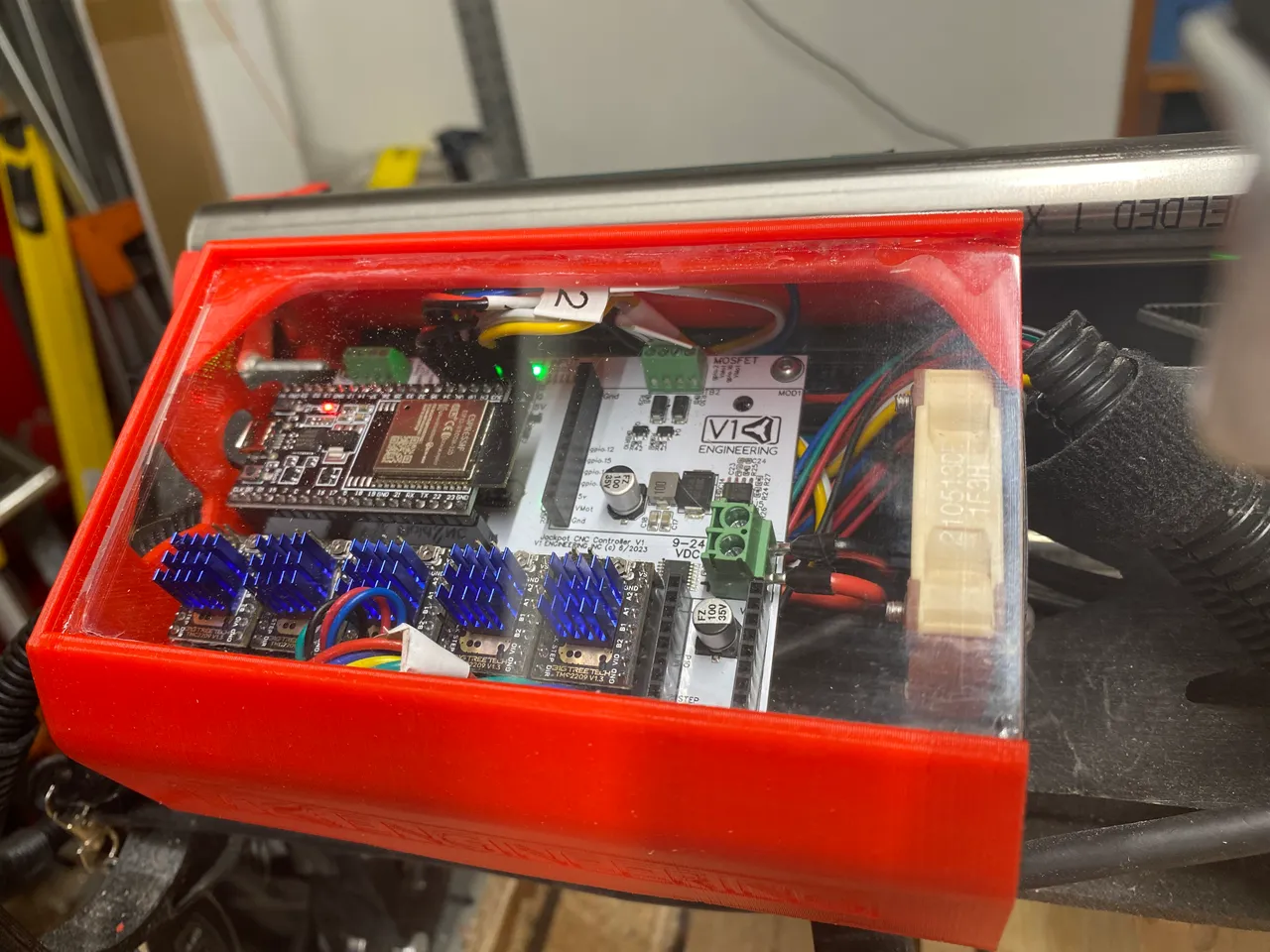 LowRider v3 Jackpot CNC Controller Board case with 25mm added room