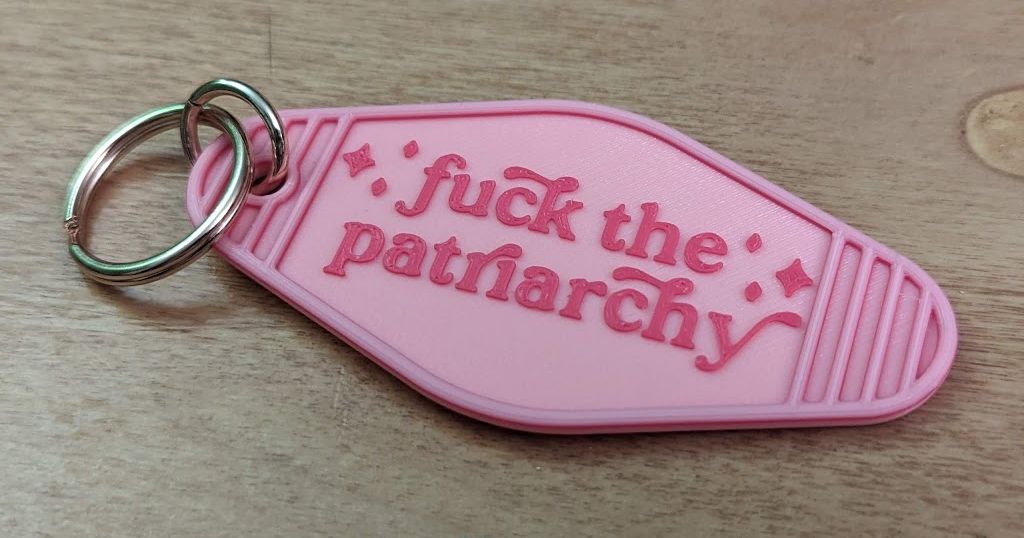 F*ck the patriarchy keychain by jmdbcool | Download free STL model ...