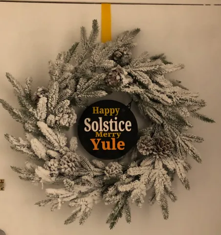 Solstice Wreath Sign