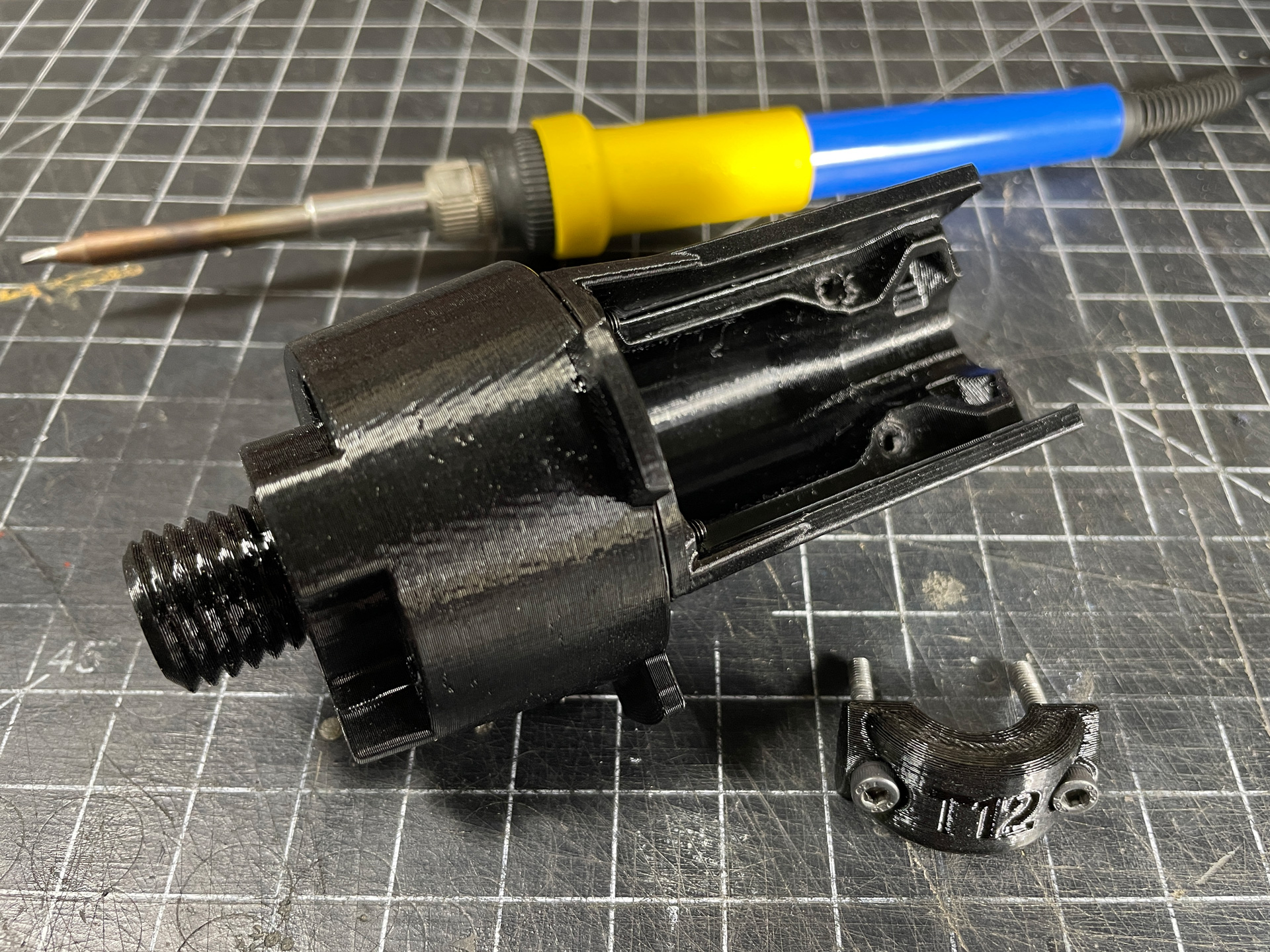 Dremel Drill Press to T12 Solder Iron Adapter by spark Download free