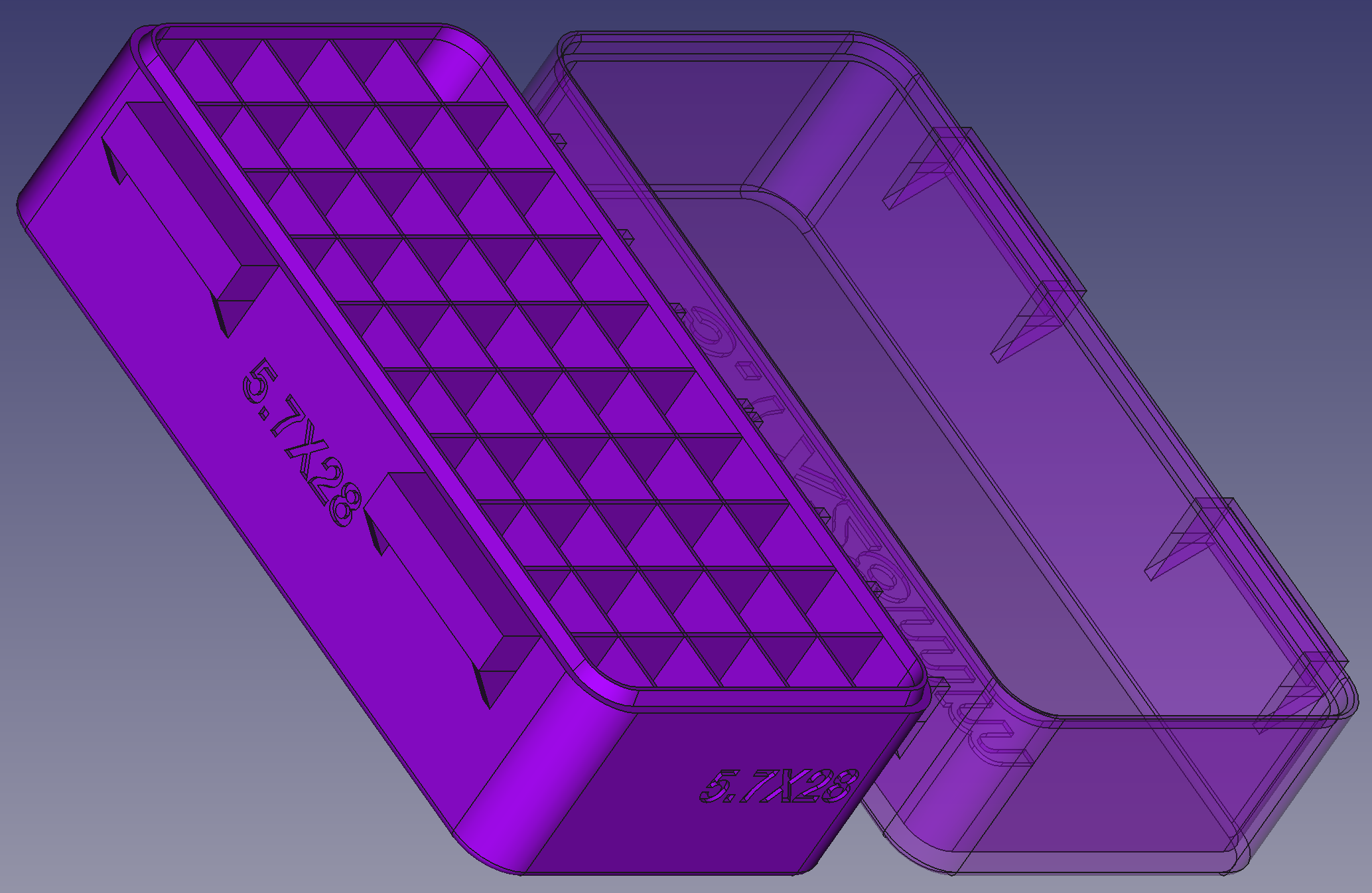 5.7X28mm, Double Spring Latch Modular Ammo Box by brass_ring