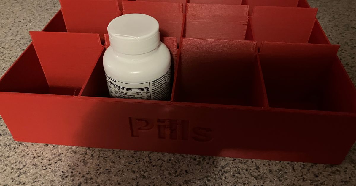 Pill Bottle Box by tcarnathan Download free STL model