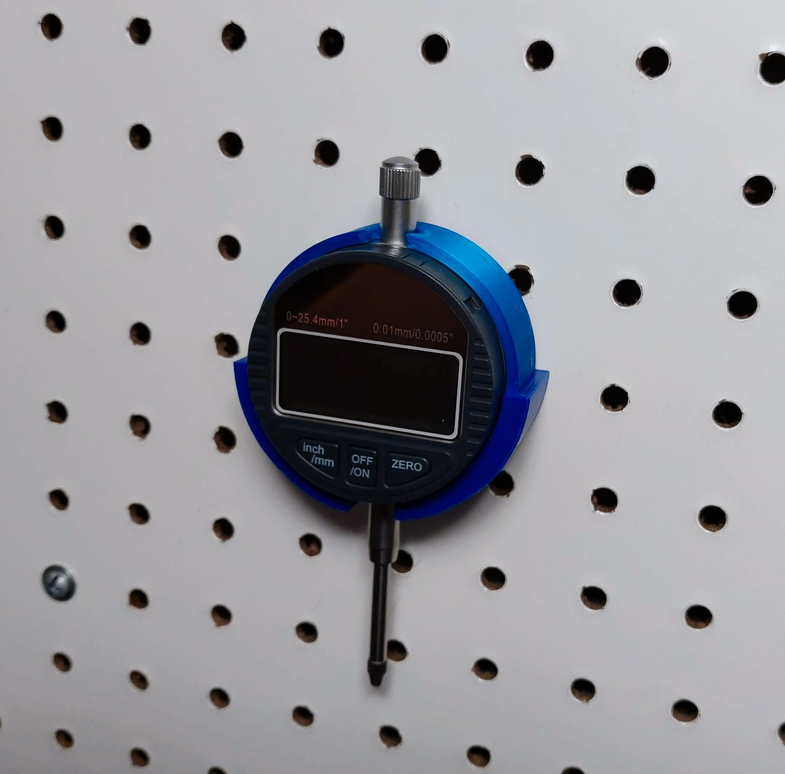 Pegboard Holder for Dial Indicator Mount (Ender 3 S1) by Blackcrow