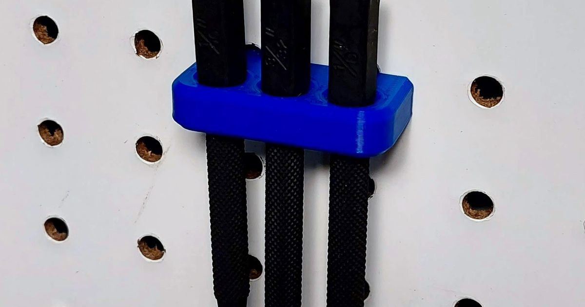 Menards Tool Shop 3 pc Nail Set/Punch Pegboard Holder by Blackcrow Download free STL model