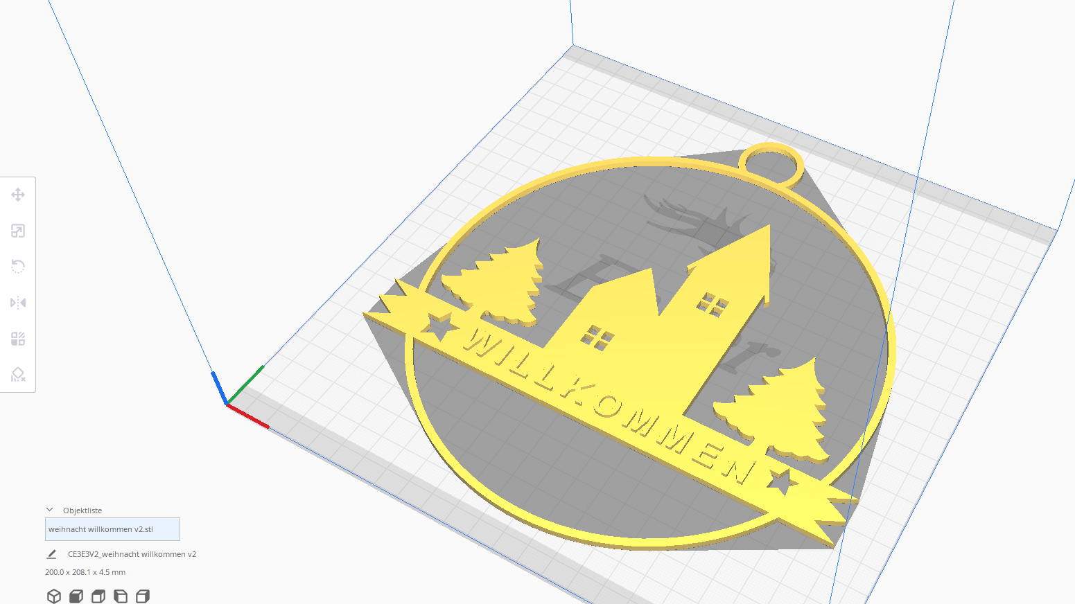 Hängedeko Weihnachten Eingangsbereich Willkommen Christmas Ornament