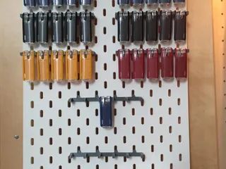 Durable Key-Clip-Halter für Ikea Skadis by printom