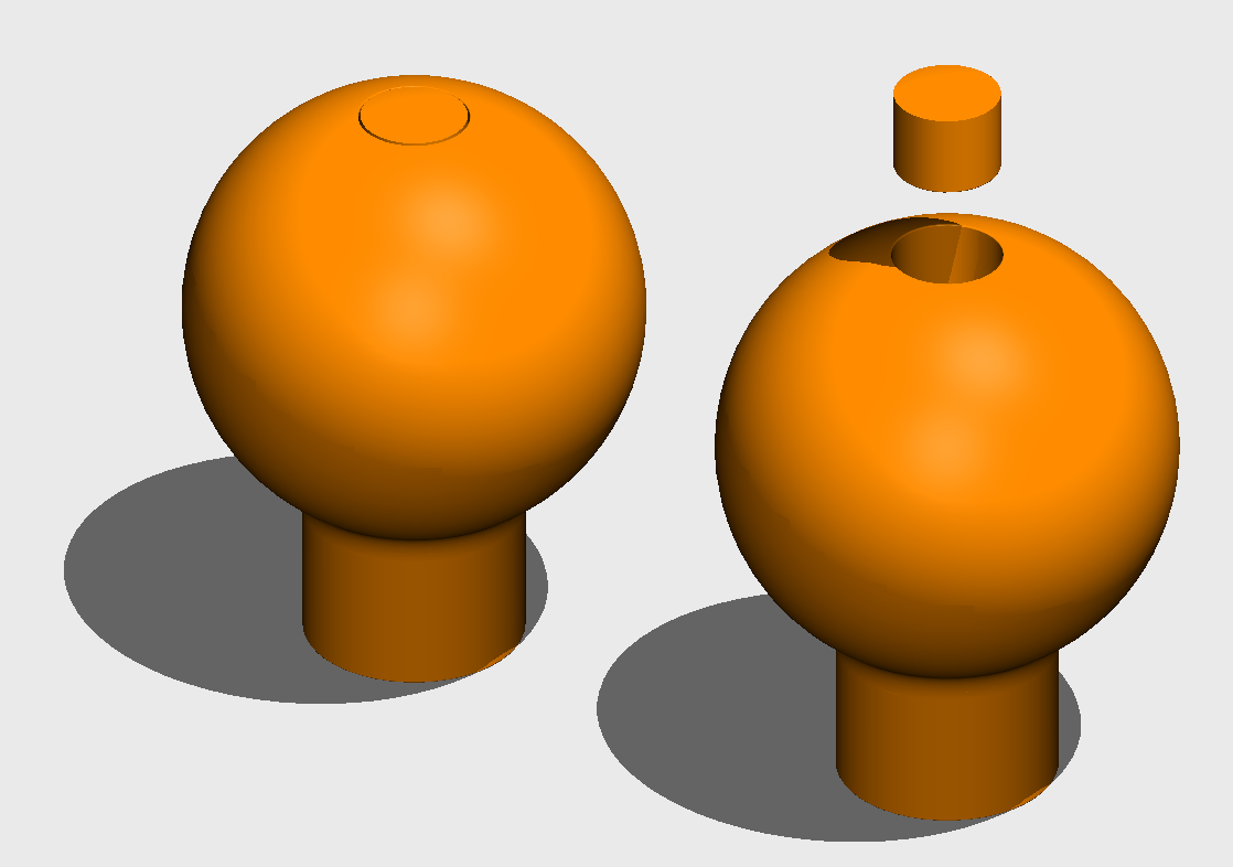 Simple pull knob for drawer or door.