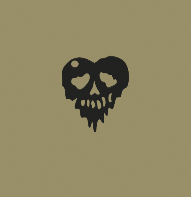 MELTING SKULL EARRING