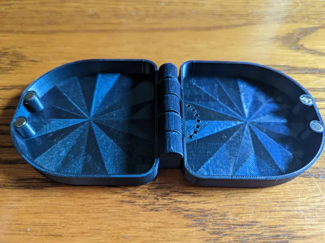 Square Hinged Retainer Case with Magnetic Closure