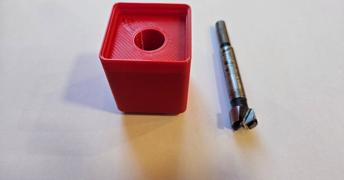 GRIDFINITY Forstner Drill Holder 15 mm by Chiram Download free STL