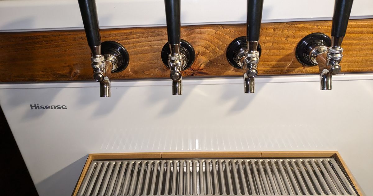 Drip Tray Holder for Keezer/Kegerator by Jacob