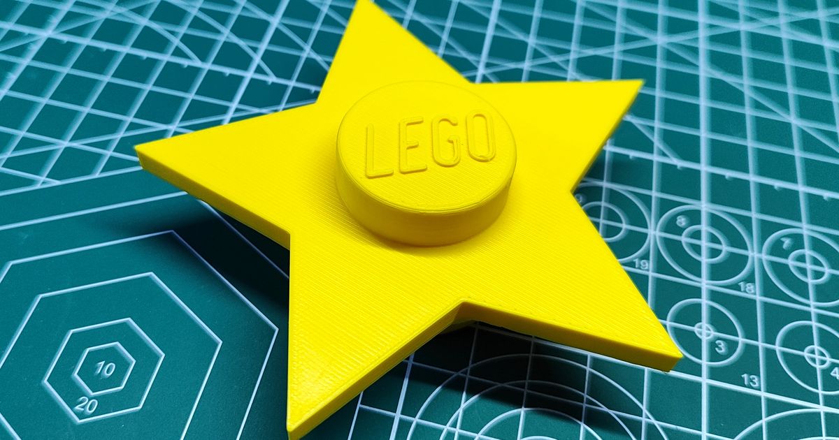 Lego Stud Star by biglesp Download free STL model