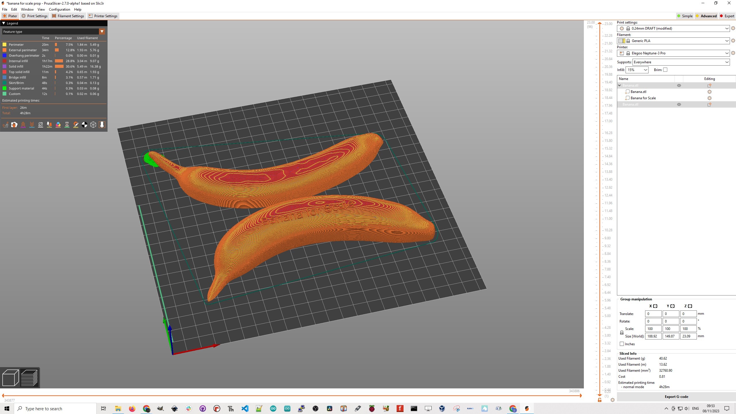 Miniatura 2 do modelo 3D Banana for Scale