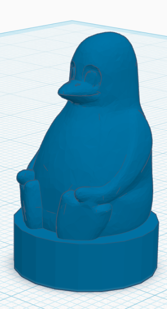 Linux Tux chess figure