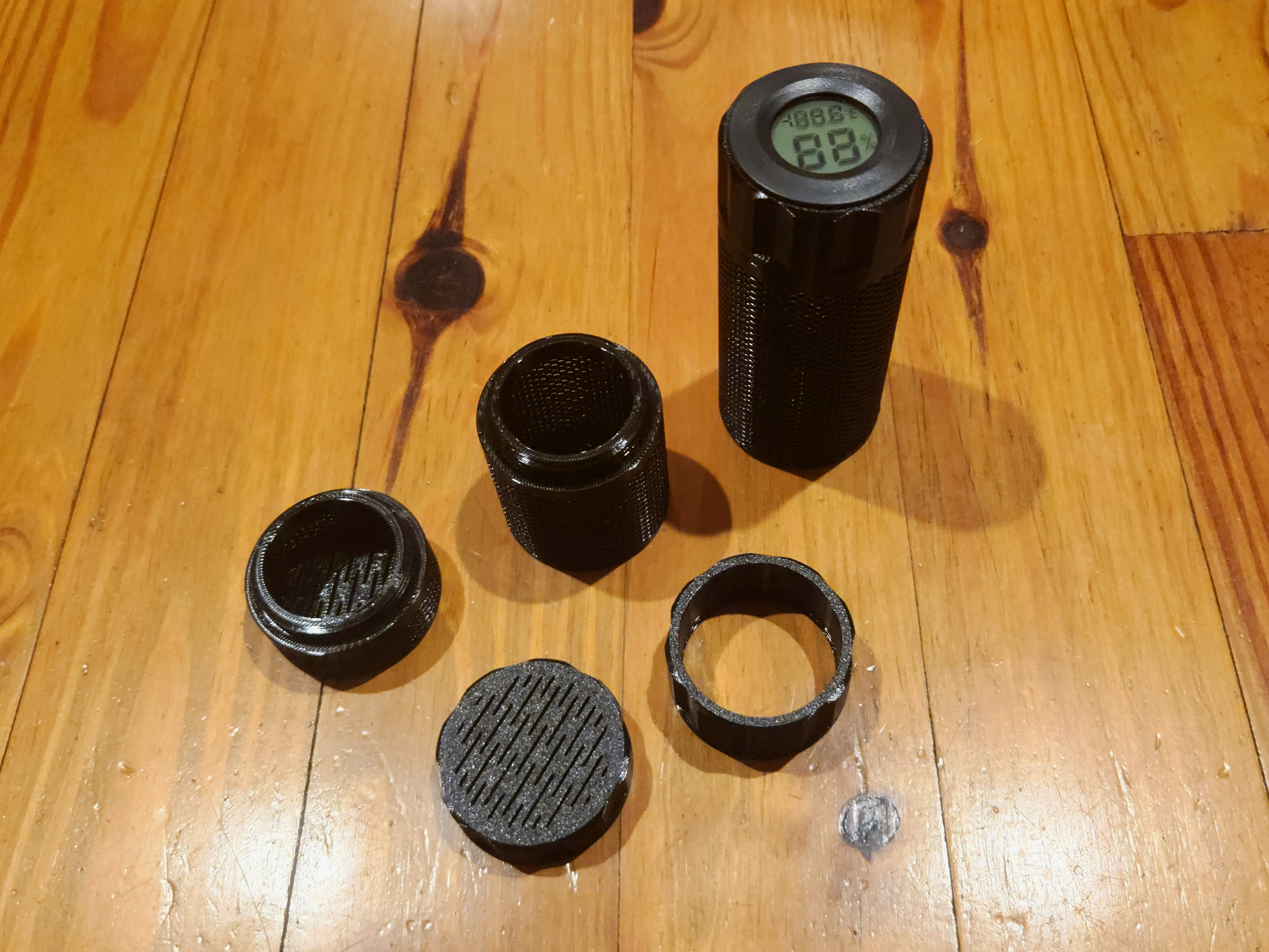 Desiccant Container w/ Hygrometer (Fast Print, In-Spool, Strong) 3D model thumbnail