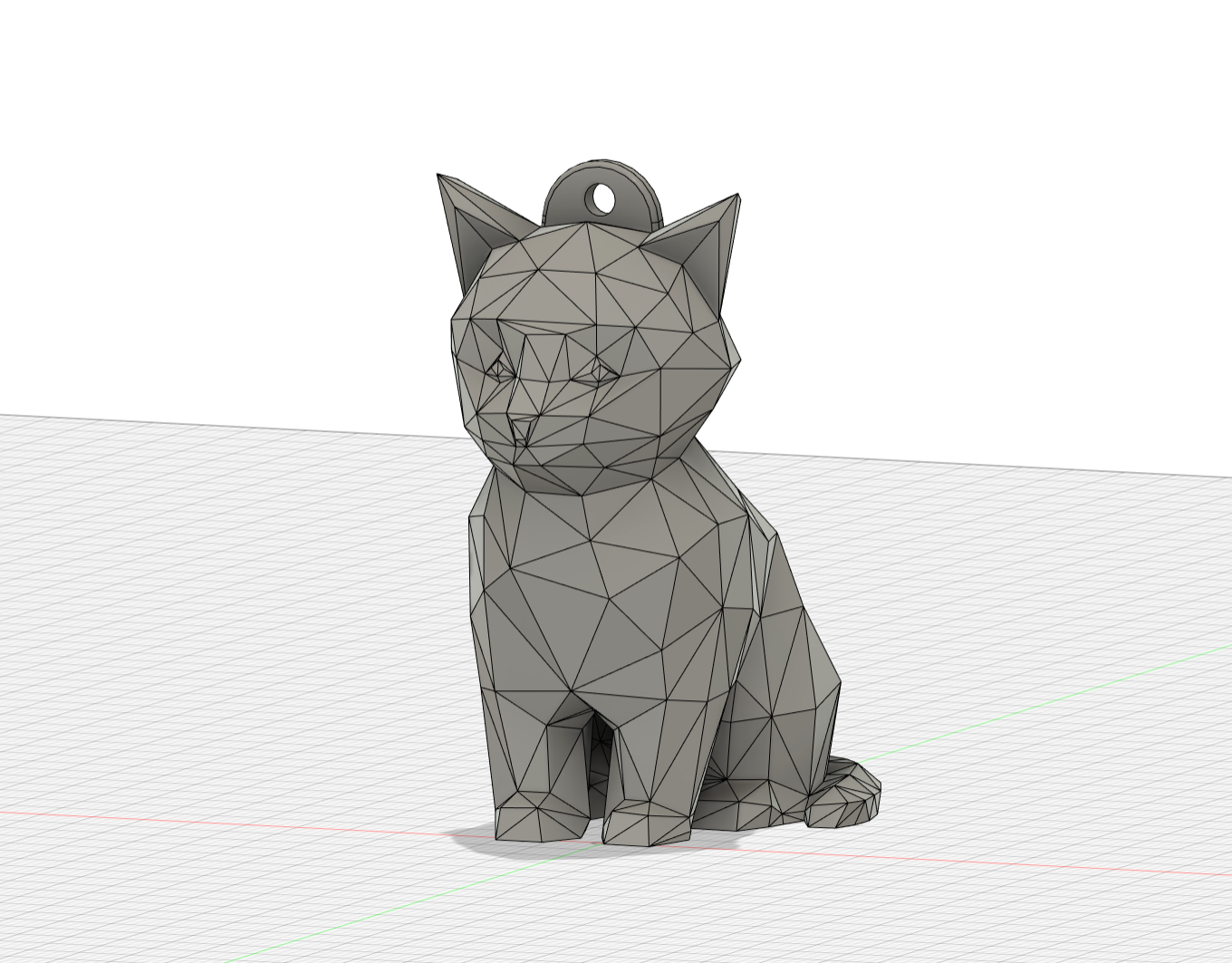 cute-low-poly-cat-with-stronger-keyring-by-gaviols-download-free-stl