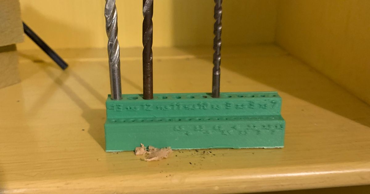 Drill bit holder by SplendidMouse Download free STL model