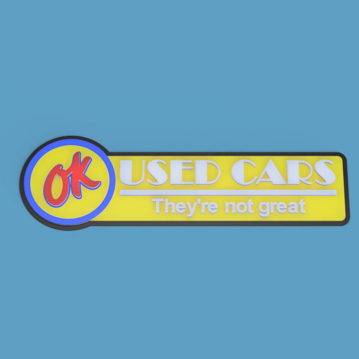 OK Used Car Lot Sign for GigaPenguin Used Car Lot by Anglesmith_Customs