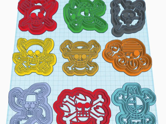 One Piece Jolly Roger Mugiwara Cookie Cutter Set