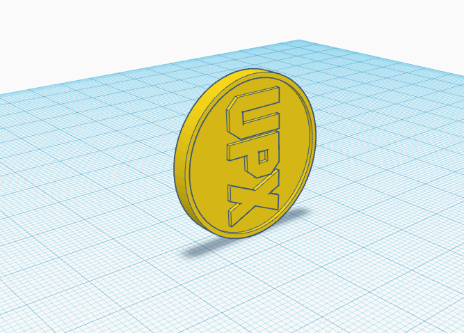 Upx coin doublesided - standing