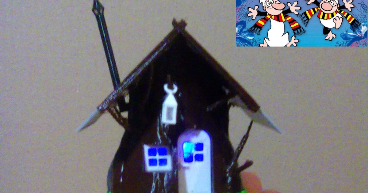 Stump Cottage with LED light / Pařezová chaloupka s LED osvětlením by ...